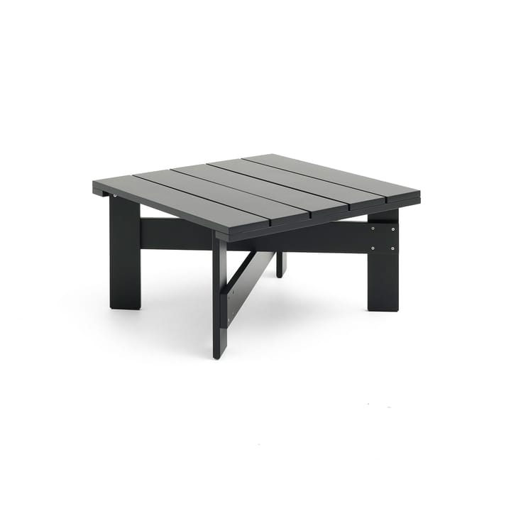 Crate Low table bord 75,5x75,5 cm lackad furu - Black - HAY