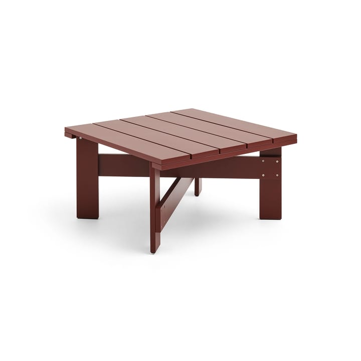 Crate Low table bord 75,5x75,5 cm lackad furu - iron red - HAY