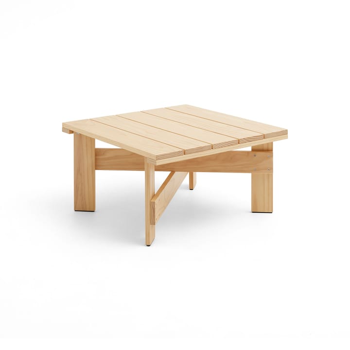 Crate Low table bord 75,5x75,5 cm lackad furu - Klar - HAY