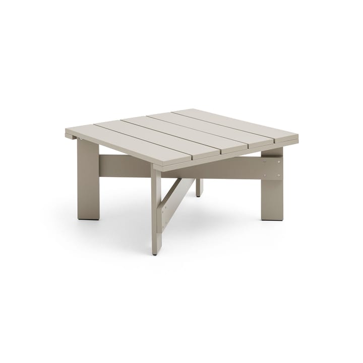 Crate Low table bord 75,5x75,5 cm lackad furu - London fog - HAY