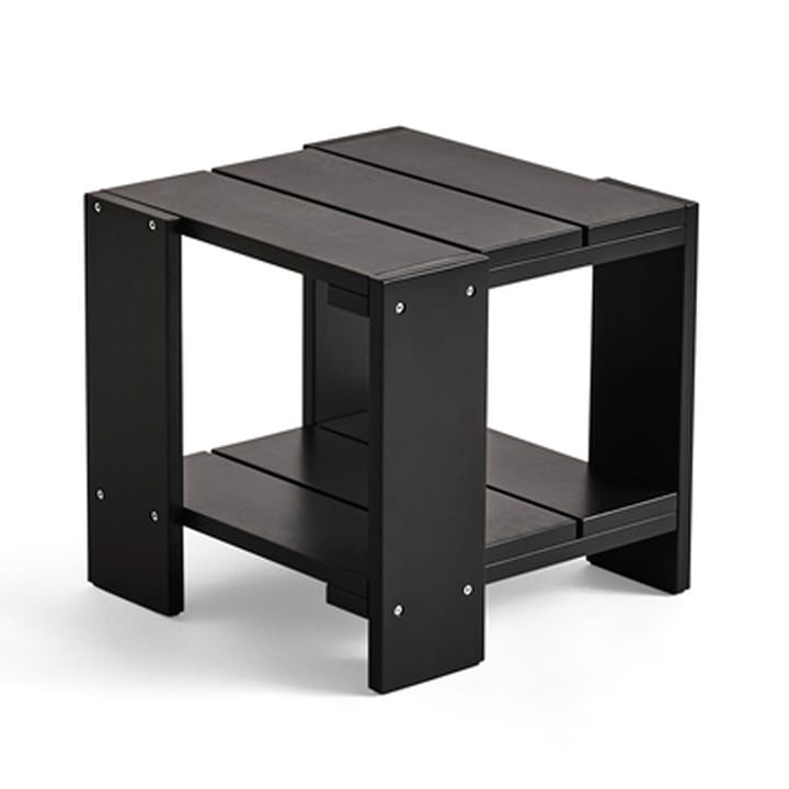 Crate Side Table bord 49,5x49,5x45 cm lackad furu - Black - HAY