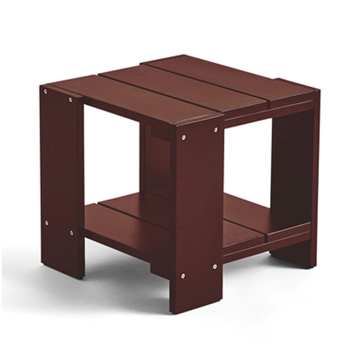 Crate Side Table bord 49,5x49,5x45 cm lackad furu - Iron red - HAY