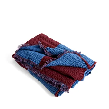 Crinkle Stripe pläd - burgundy - HAY