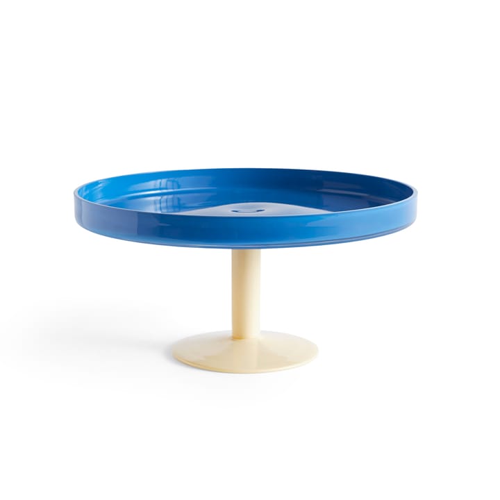 Display tårtfat på fot Ø26,5 cm, Blå-beige HAY