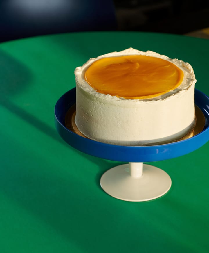 Display tårtfat på fot Ø26,5 cm, Blå-beige HAY