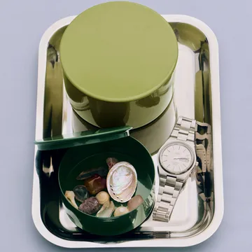 Essential Steel serveringsfat - Rostfritt stål, rektangulär, small - HAY