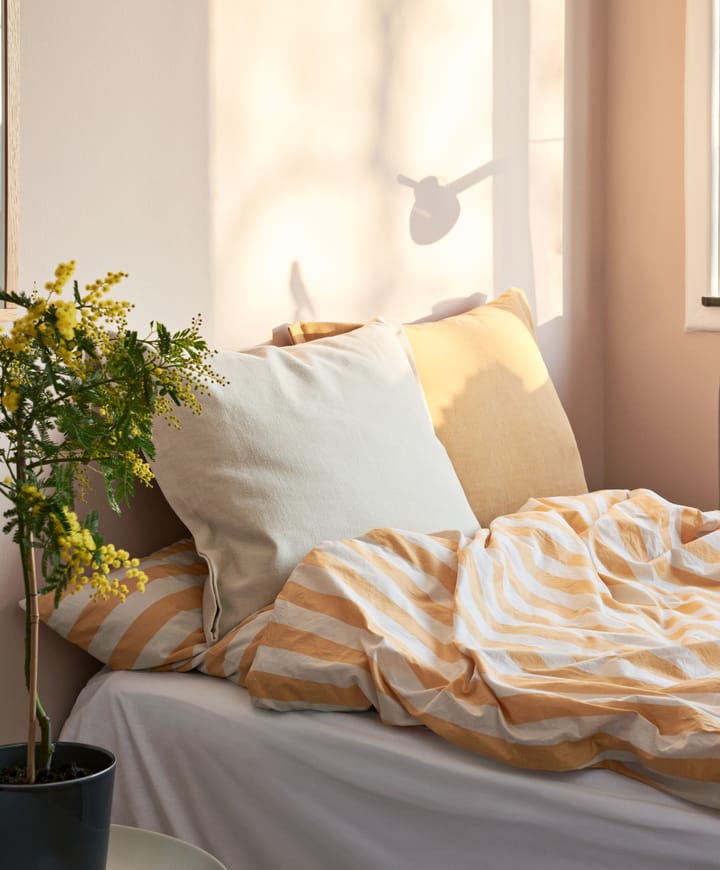 Été påslakan 150x210 cm, Warm yellow HAY