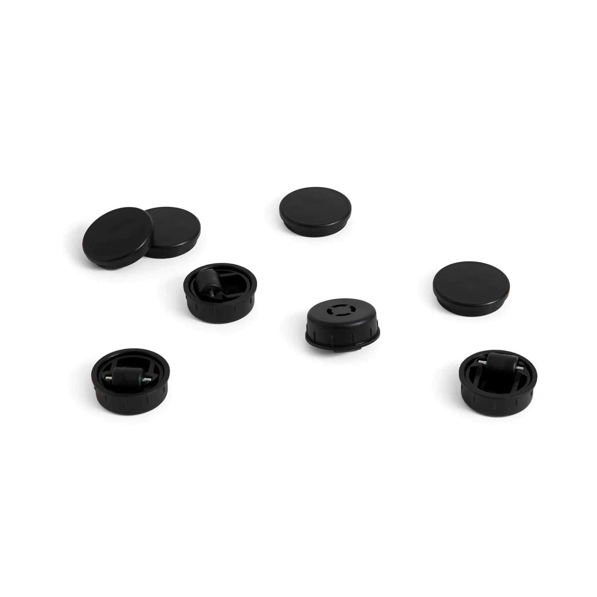 Facet Cabinet fötter och hjul 4-pack, Black HAY