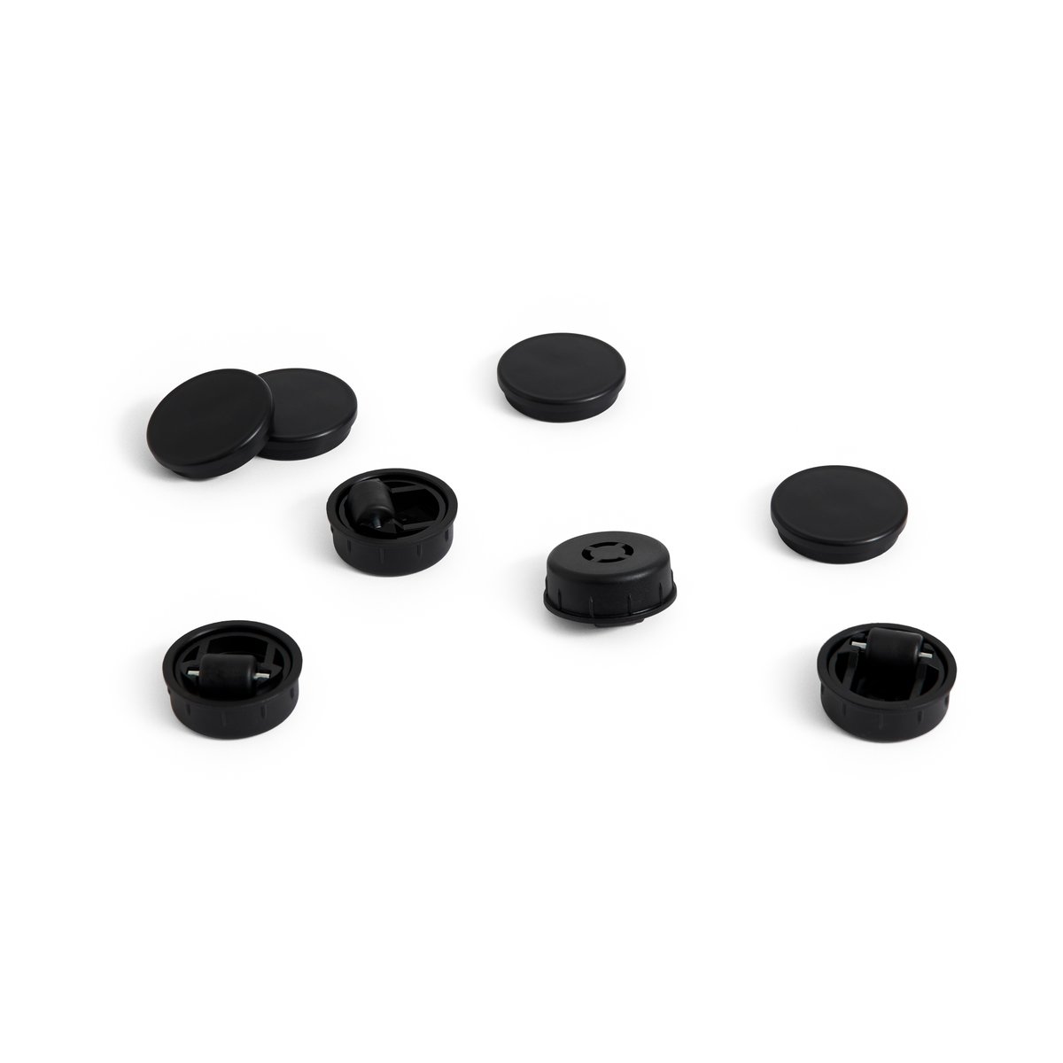 HAY Facet Cabinet fötter och hjul 4-pack Black | Skandinavisk Design | Matbord | Svart