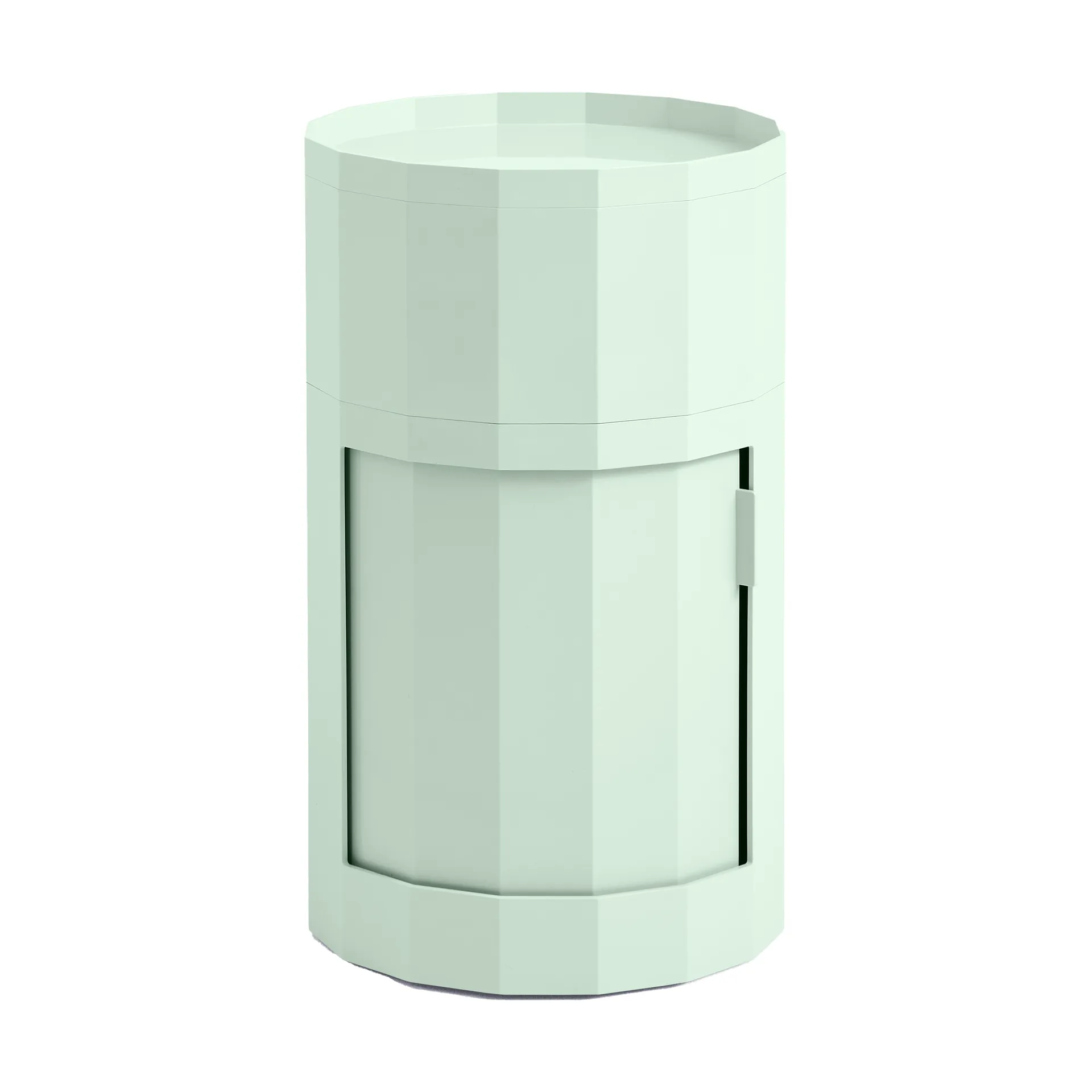 Facet Cabinet high sidobord med fötter-hjul 66 cm, Soft mint HAY