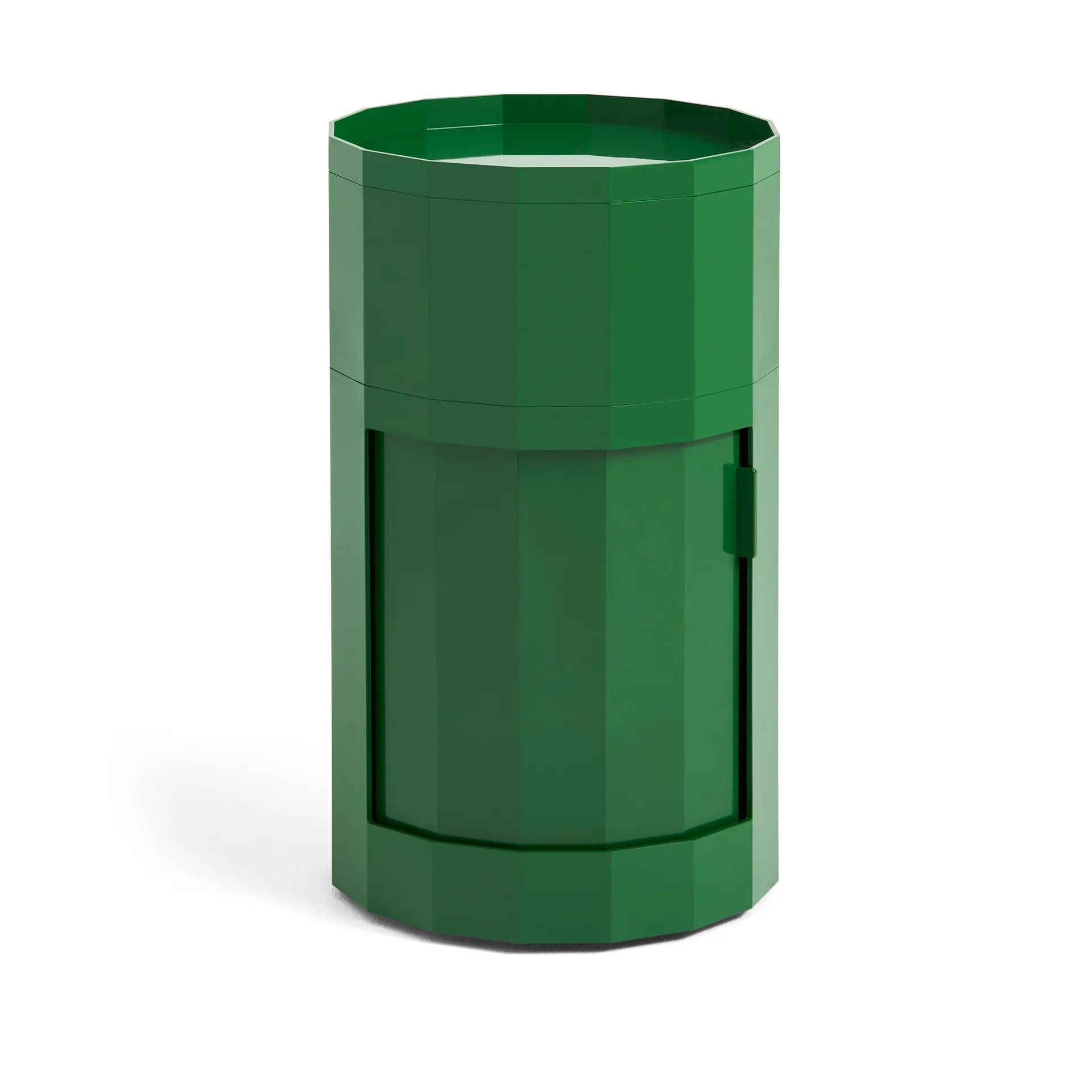 Facet Cabinet high sidobord med fötter-hjul 66 cm, Spinach green HAY