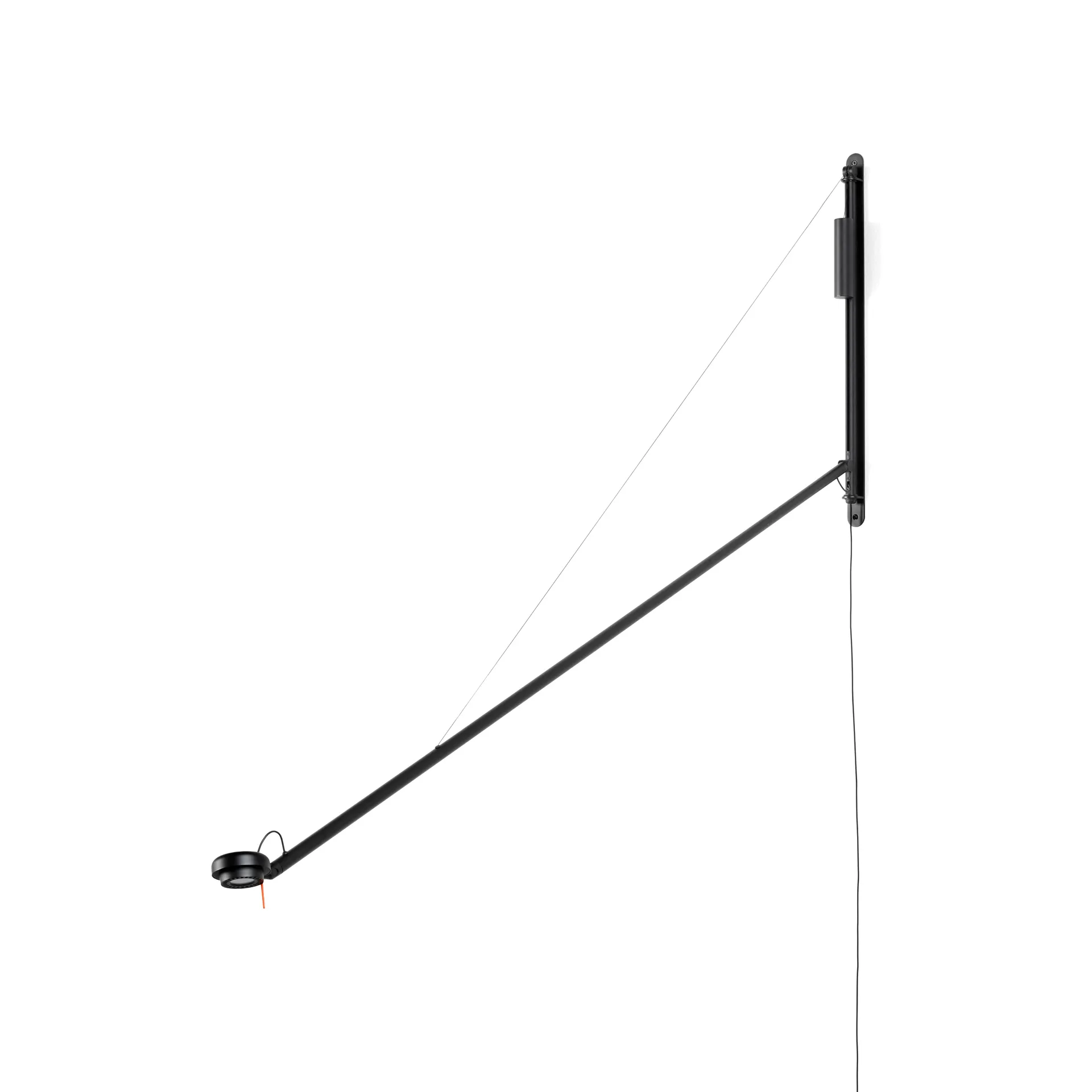 Fifty-Fifty vägglampa, Soft black HAY