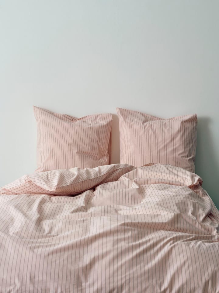 Fineline påslakan 150x210 cm, Soft pink HAY