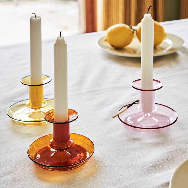 Flare ljusstake, Amber HAY