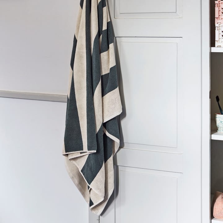 Frotté Stripe badlakan 100x150 cm, Dark green HAY