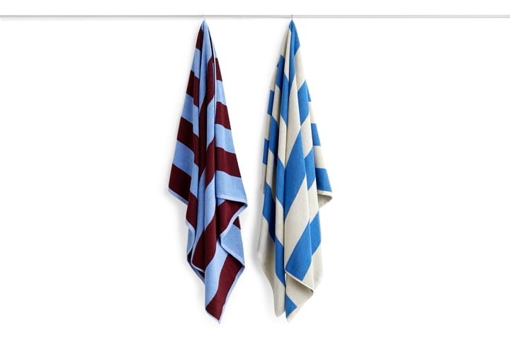 Frotté Stripe handduk 50x100 cm - Blue - HAY