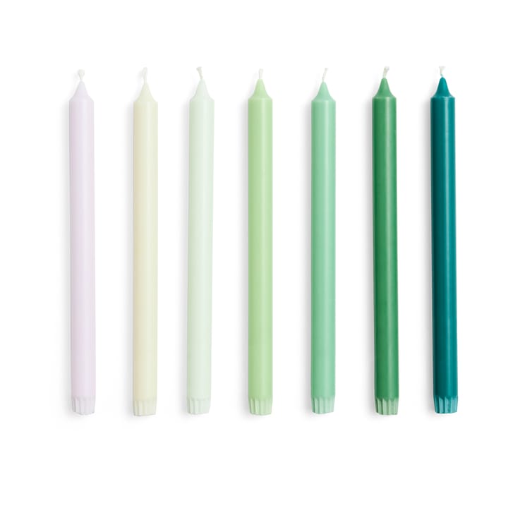 Gradient Candle ljus 7-pack, Greens HAY