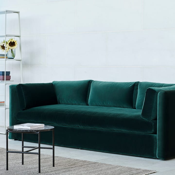 Hackney 3-sits soffa - tyg lola 6726 dark green - HAY
