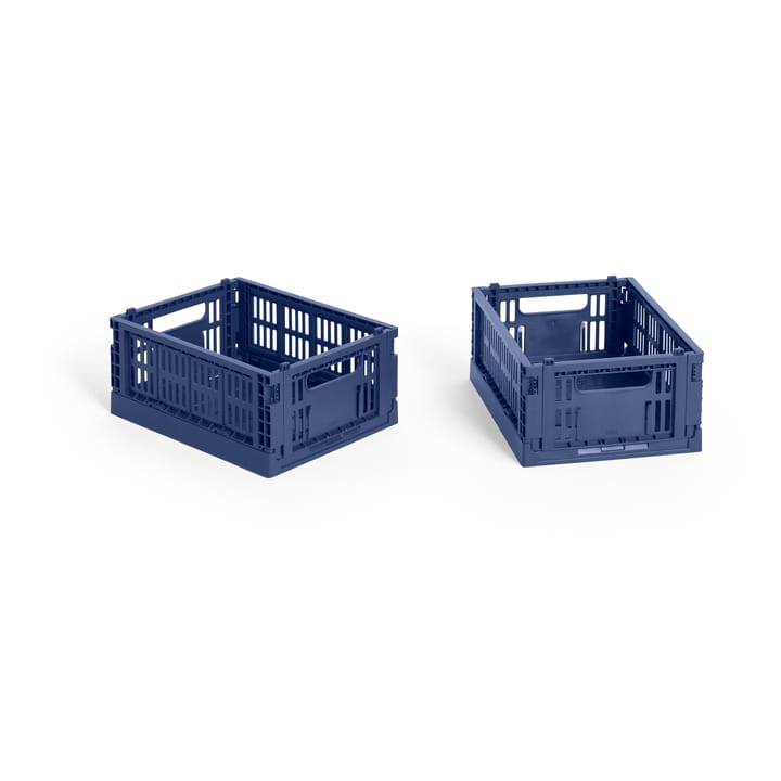 HAY Colour Crate Mini 13x17 cm 2-pack - Dark blue - HAY