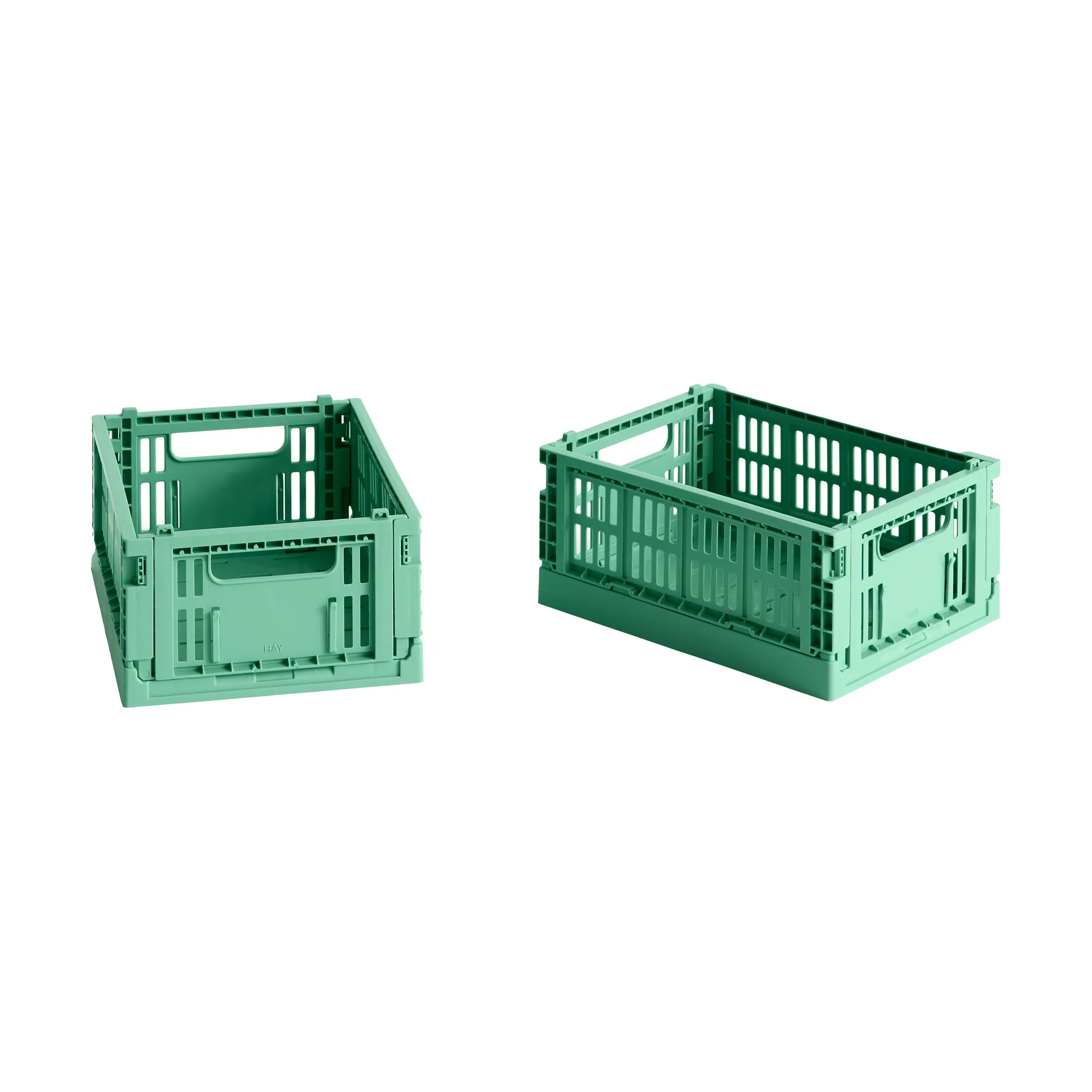 HAY Colour Crate Mini 13x17 cm 2-pack, Dark mint HAY