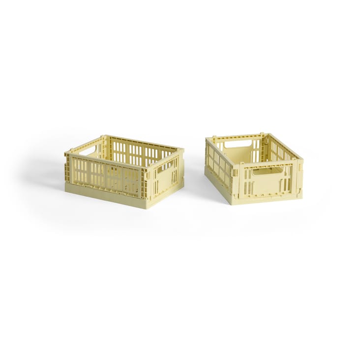 HAY Colour Crate Mini 13x17 cm 2-pack - Light yellow - HAY