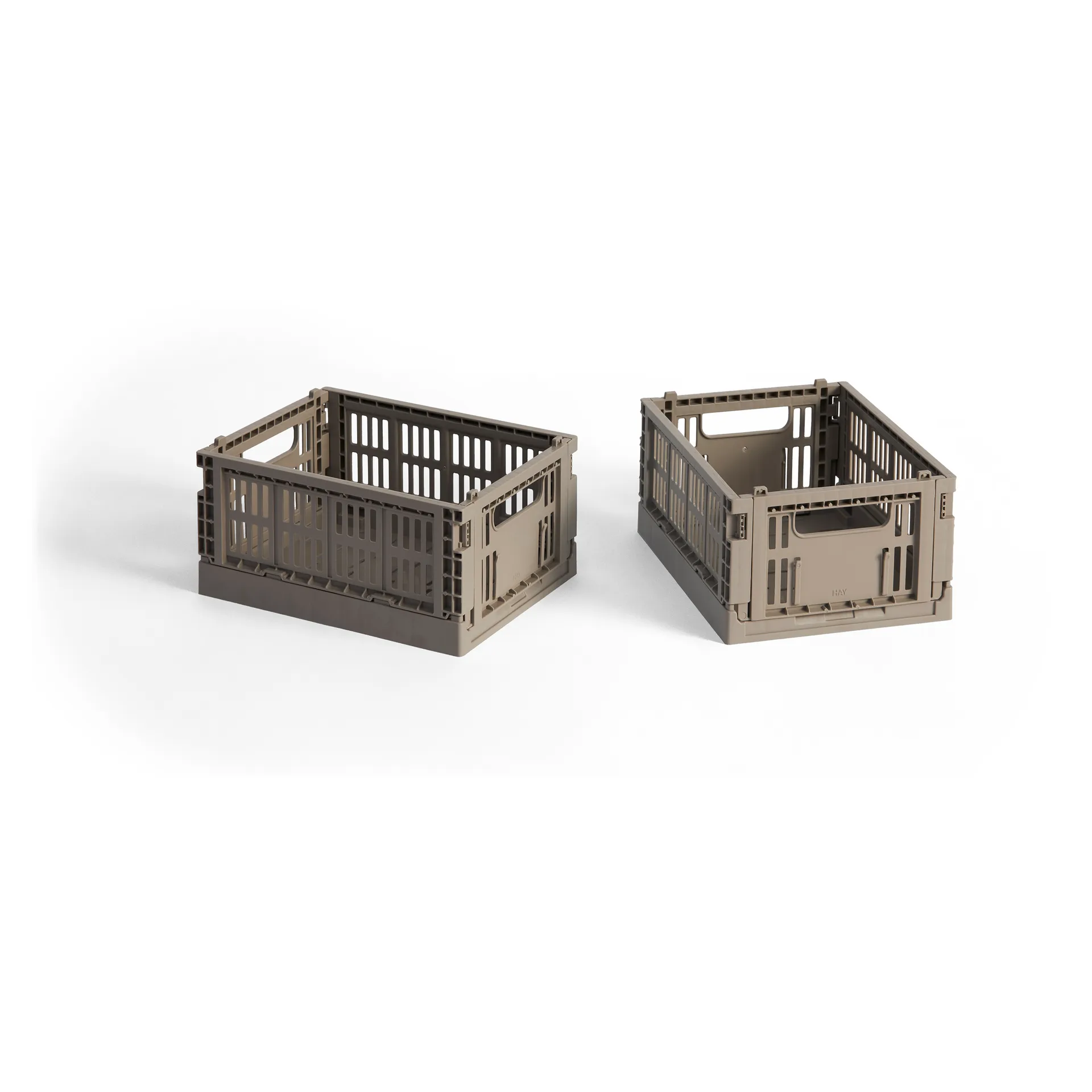 HAY Colour Crate Mini 13x17 cm 2-pack, Warm grey HAY