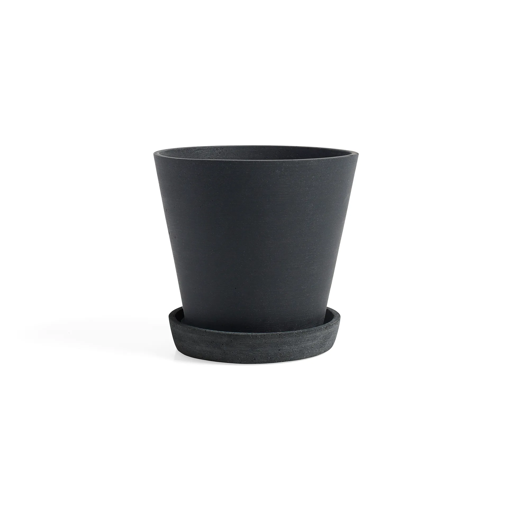 HAY Flowerpot with saucer kruka L Ø17.5 cm, Svart HAY
