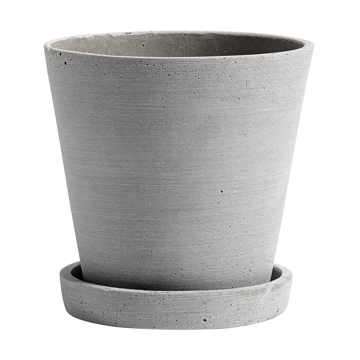 HAY Flowerpot with saucer kruka M Ø14 cm - Grå - HAY