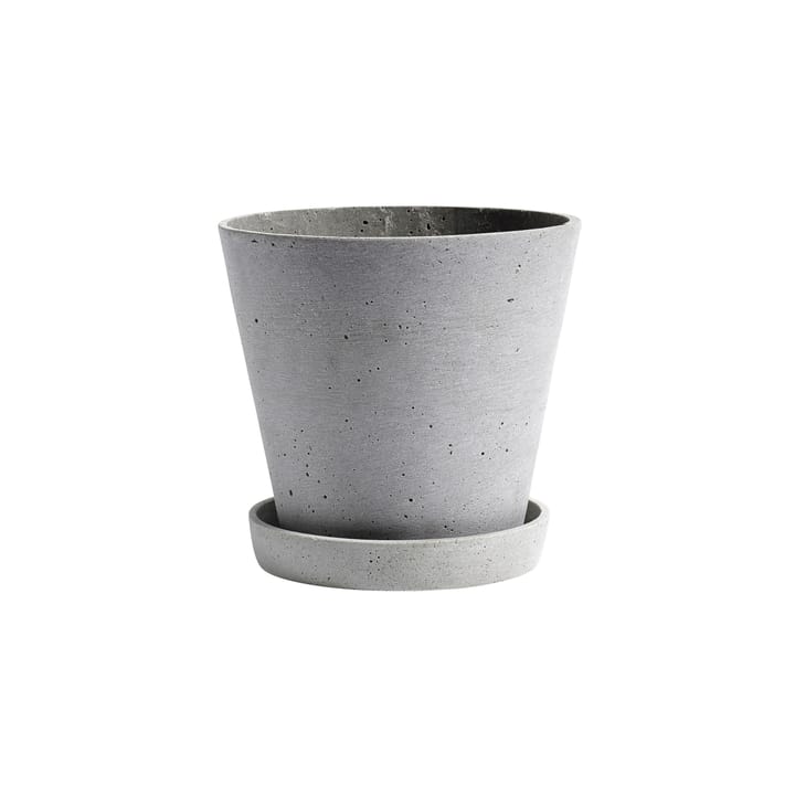 HAY Flowerpot with saucer kruka XL Ø21.5 cm - Grå - HAY