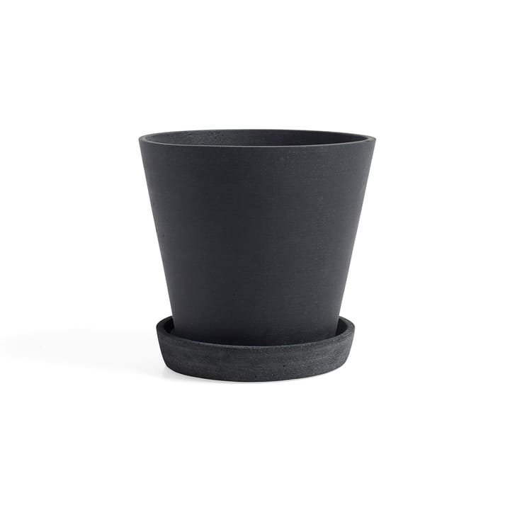 HAY Flowerpot with saucer kruka XL Ø21.5 cm - Svart - HAY