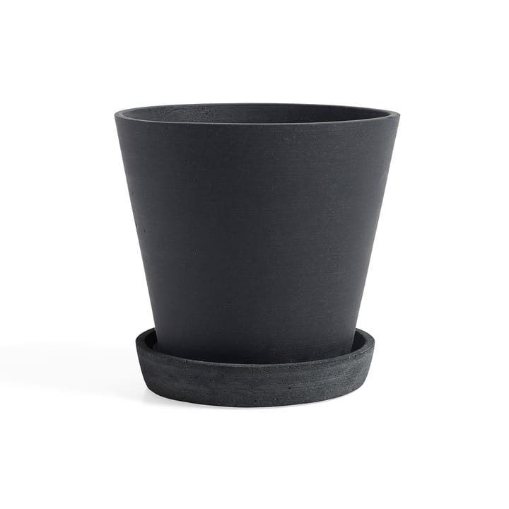 HAY Flowerpot with saucer kruka XXL Ø26 cm - Svart - HAY