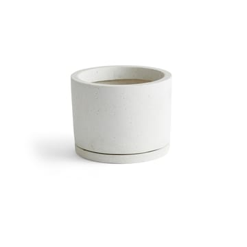 HAY Plant Pot with saucer kruka L Ø19 cm - Vit - HAY