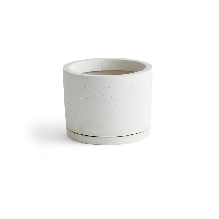 HAY Plant Pot with saucer kruka L Ø19 cm, Vit HAY