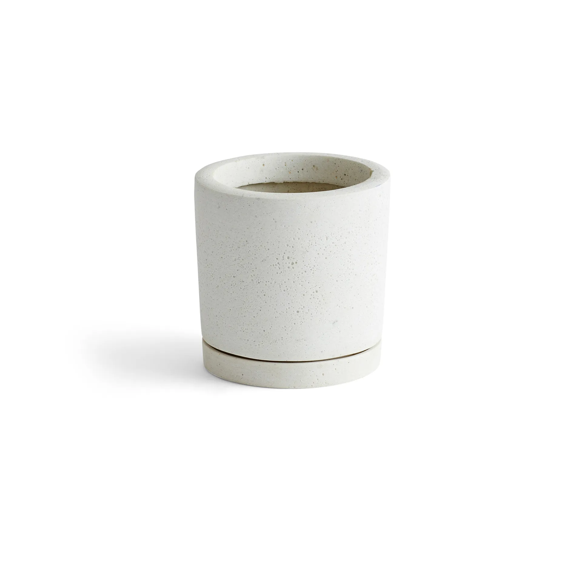 HAY Plant Pot with saucer kruka M Ø14 cm, Vit HAY