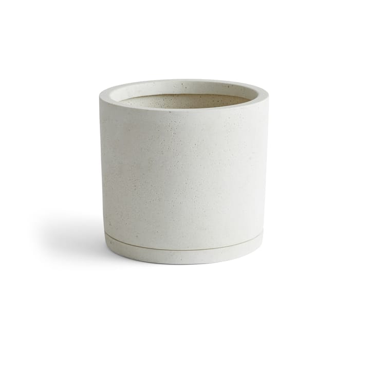 HAY Plant Pot with saucer kruka XXL Ø24 cm, Vit HAY