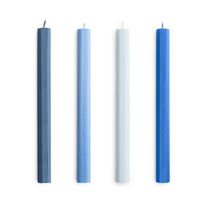 Hexagon Candle ljus mix 4-pack - Blues - HAY