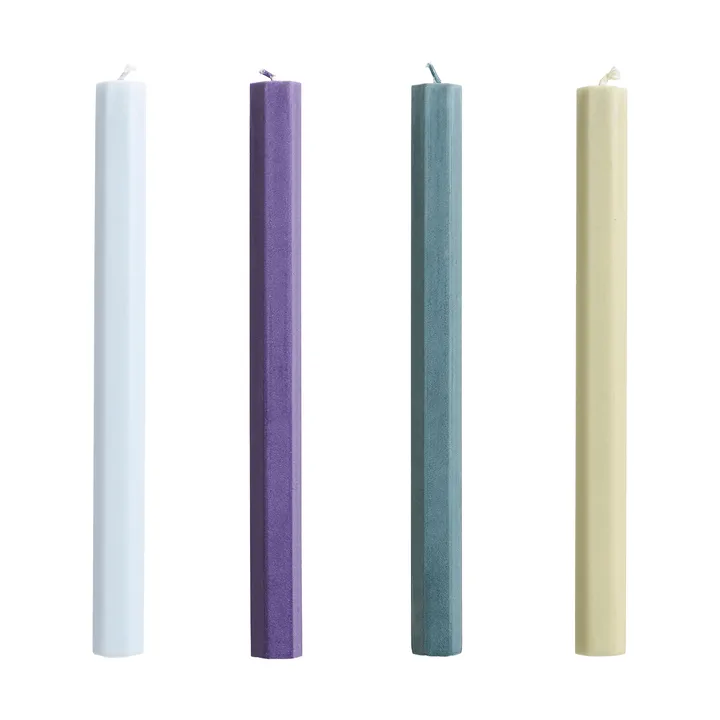 Hexagon Candle ljus mix 4-pack - Meadow - HAY