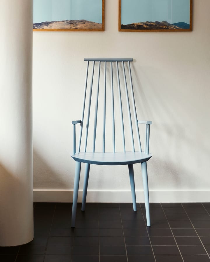 J110 karmstol, Slate blue lackerad bok HAY