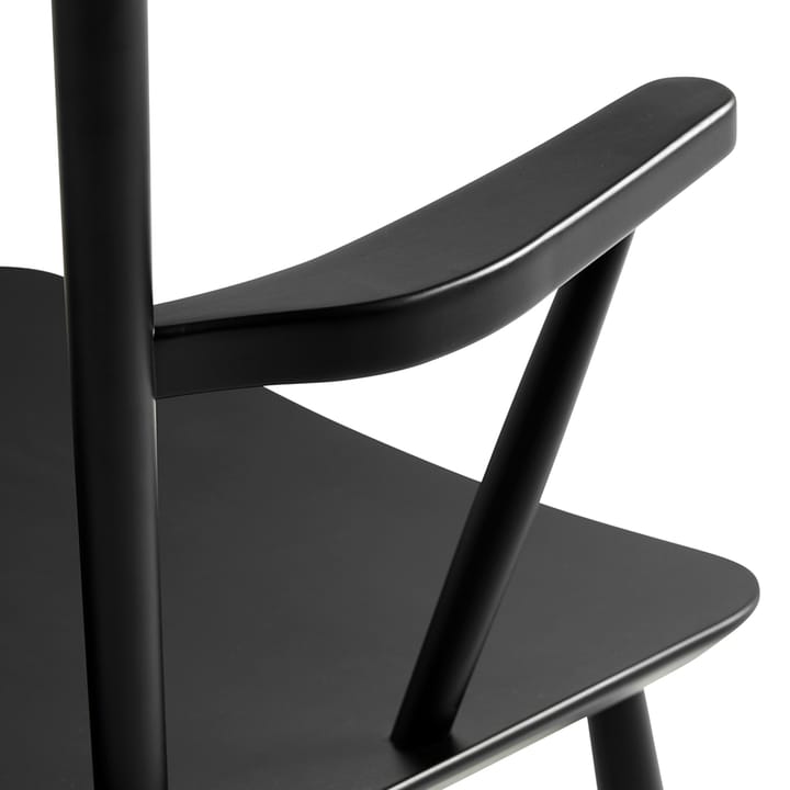 J42 karmstol - black water-based lacquered beech - HAY