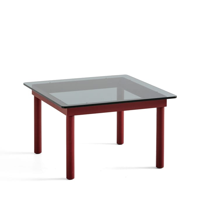 Kofi soffbord, Barn red oak-glastopp-gråtonat-b60 cm HAY