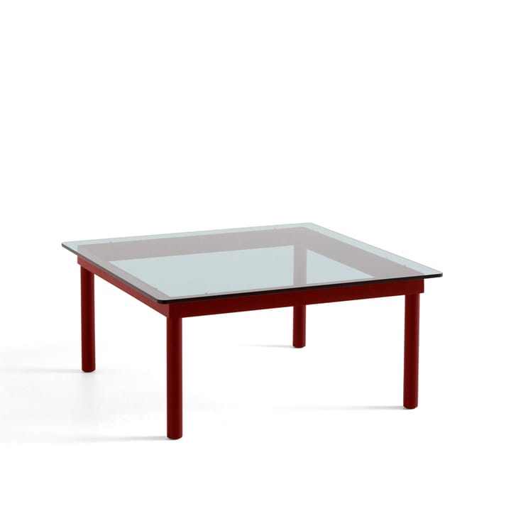 Kofi soffbord, Barn red oak-glastopp-gråtonat-b80 cm HAY