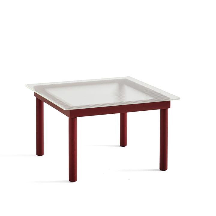 Kofi soffbord, Barn red oak-glastopp-ribbat-b60 cm HAY