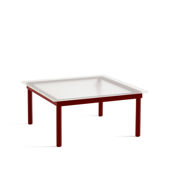 Kofi soffbord, Barn red oak-glastopp-ribbat-b80 cm HAY