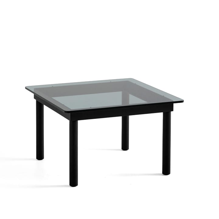 Kofi soffbord - black oak-glastopp-gråtonat-b60 cm - HAY