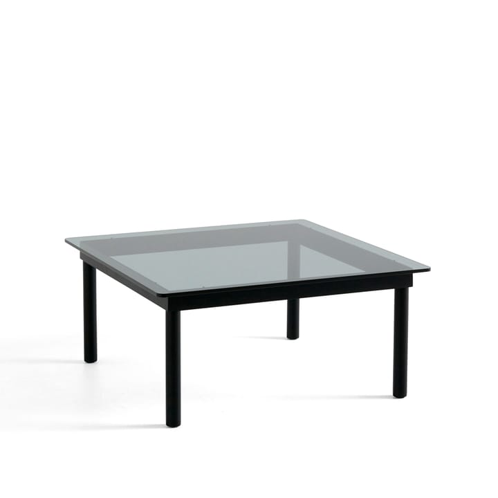 Kofi soffbord - black oak-glastopp-gråtonat-b80 cm - HAY