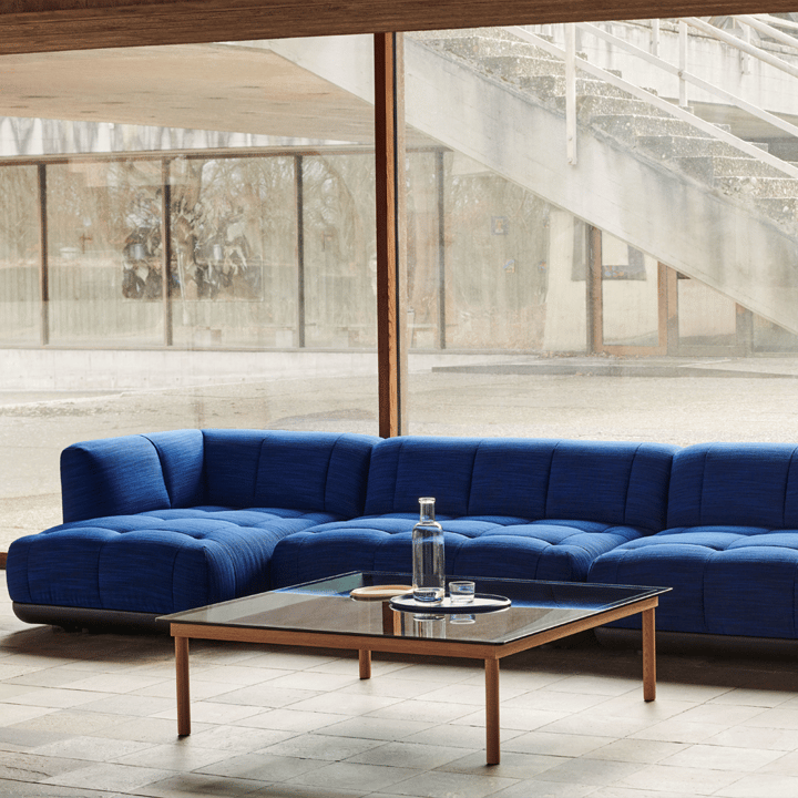Kofi soffbord, black oak-glastopp-klart-b100 HAY