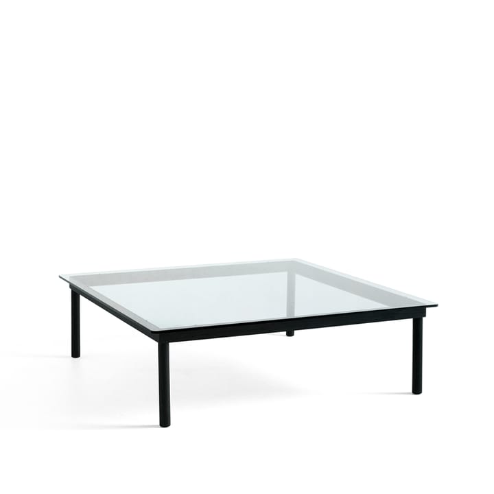 Kofi soffbord - black oak-glastopp-klart-b120 cm - HAY