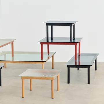 Kofi soffbord - Ek-klarglas, 80 cm - HAY