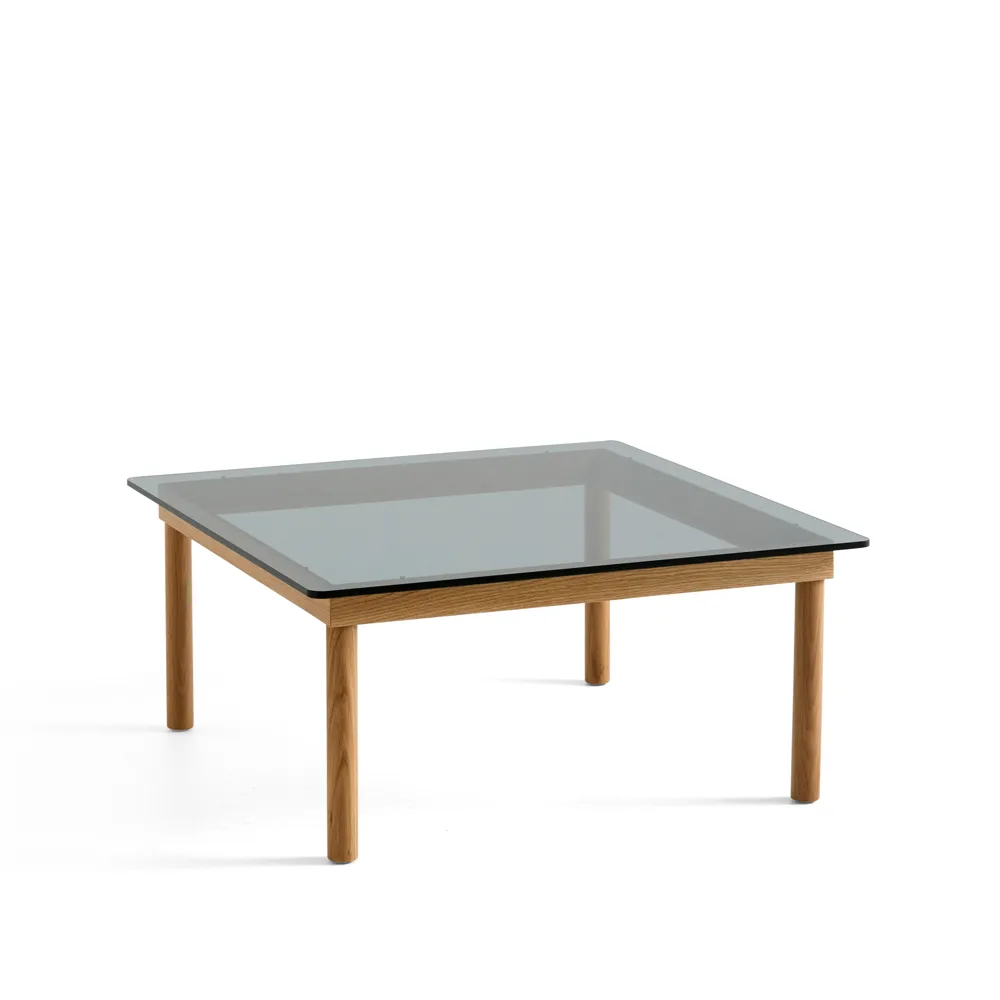 Kofi soffbord, oak-glastopp-gråtonat-b80 cm HAY