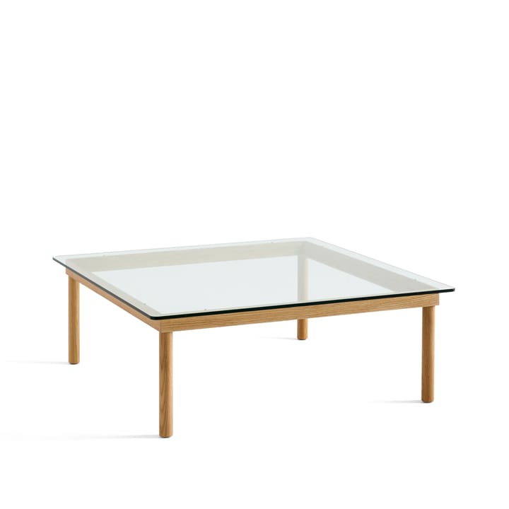 Kofi soffbord - Oak-glastopp-klar-b100 cm - HAY